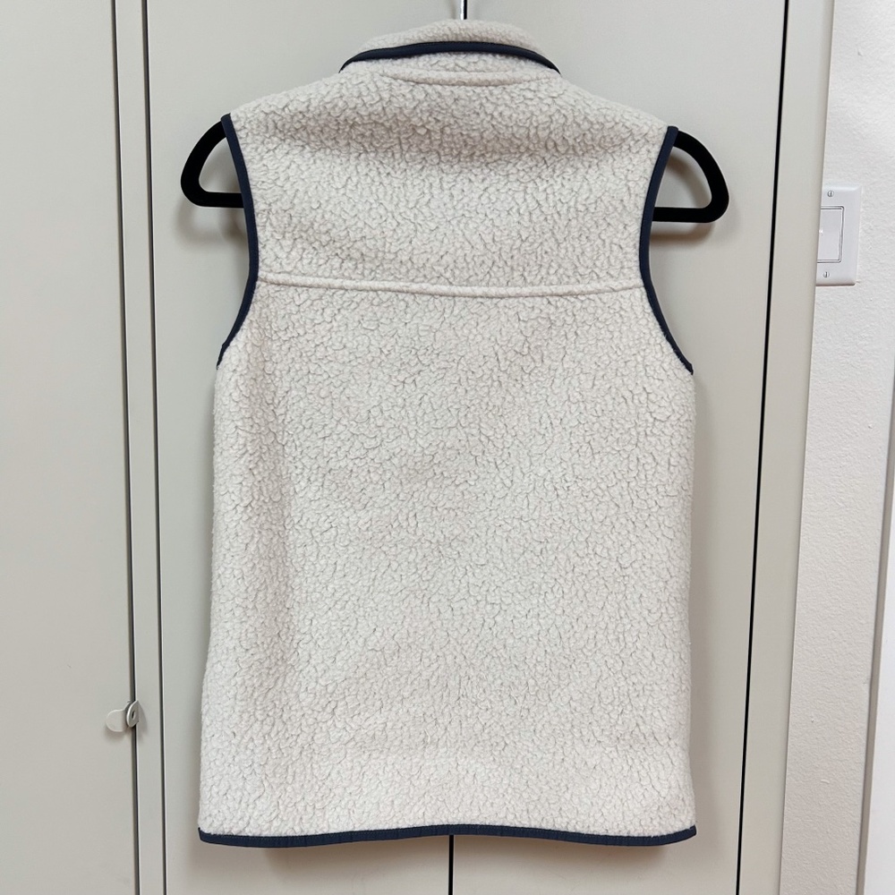 PATAGONIA W’s Retro Pile Vest Pelican Cream Fleece XS - excellent condition - Picture 3 of 12